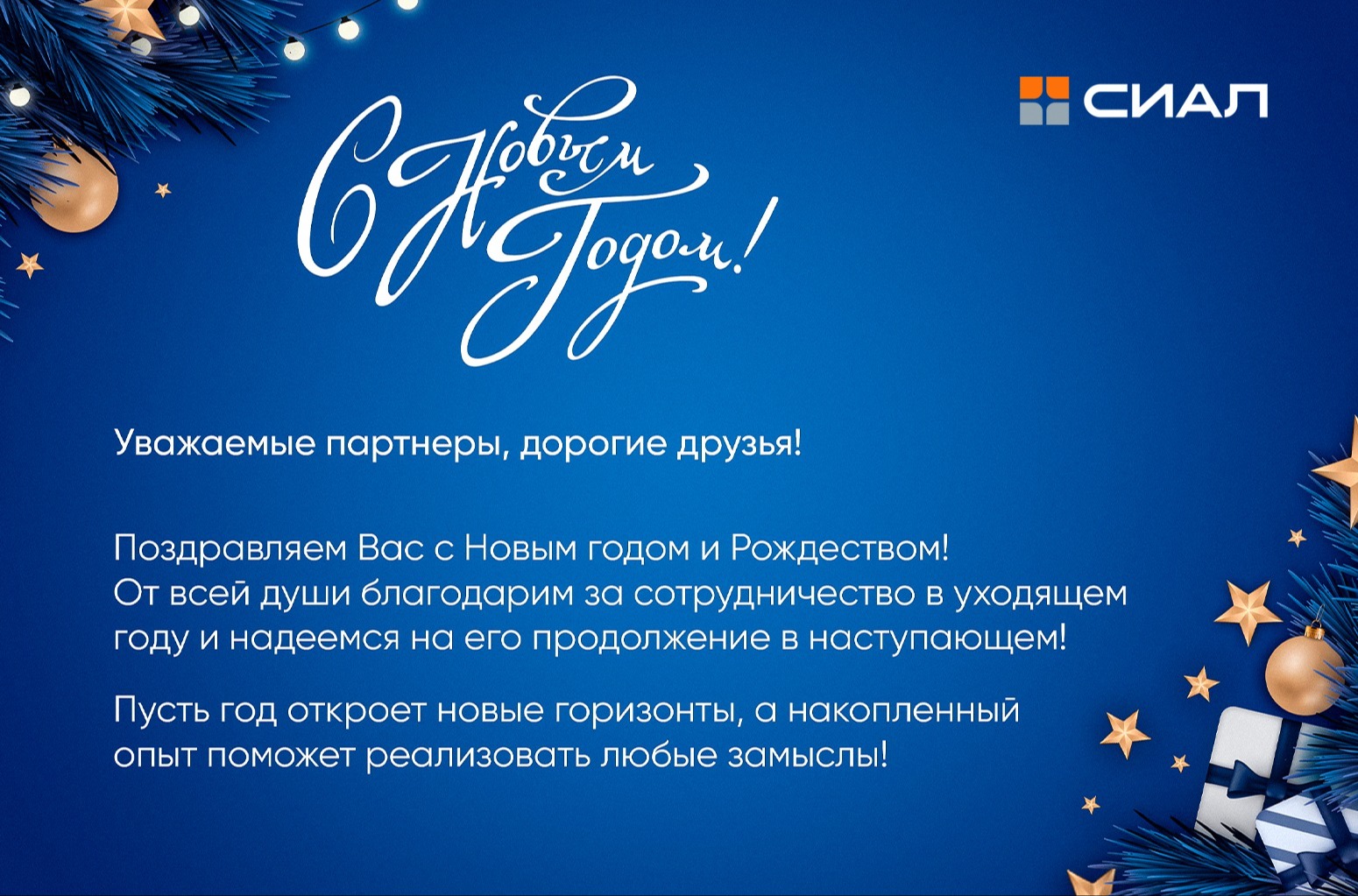 ГК СИАЛ Поздравляет С Новым 2025 годом и Рождеством